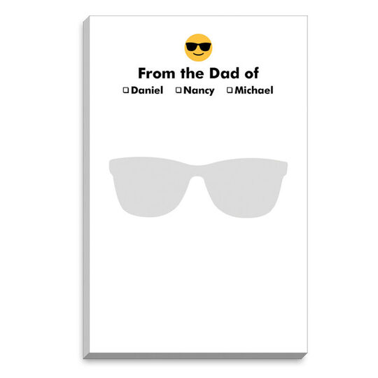 White Emoji Sunglasses Parent Notepads